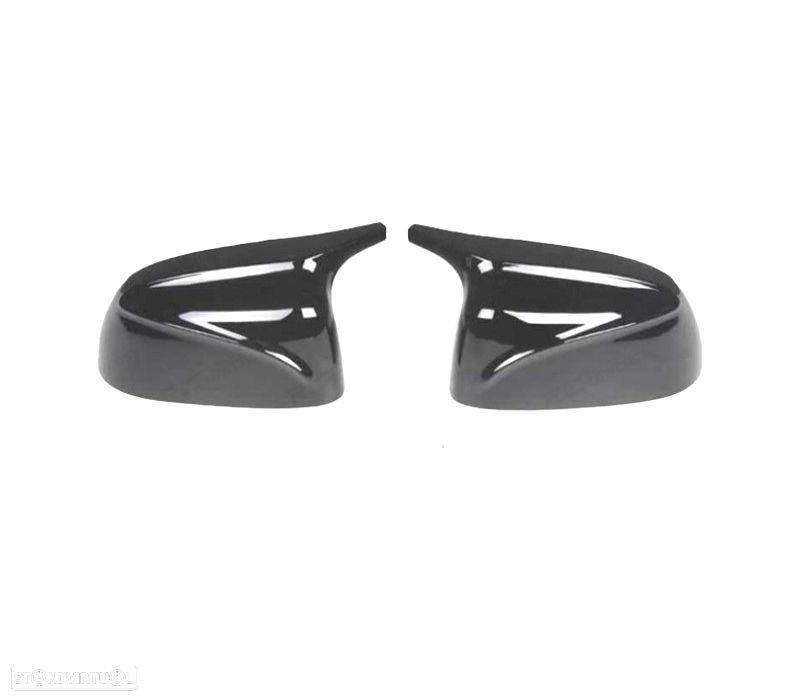 CAPAS DE ESPELHOS RETROVISORES BMW X5 G05 X6 G06 LOOK M PRETO BRILHANTE - 2