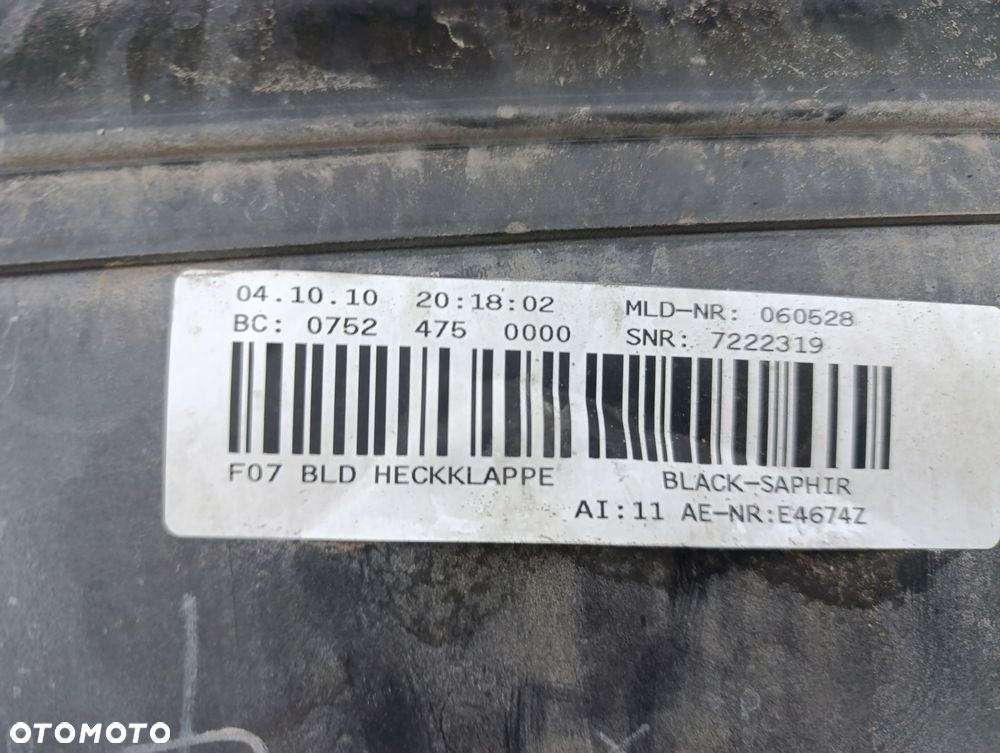 BMW F07 GT LISTWA PANEL TYLNEJ KLAPY 7222319 - 8