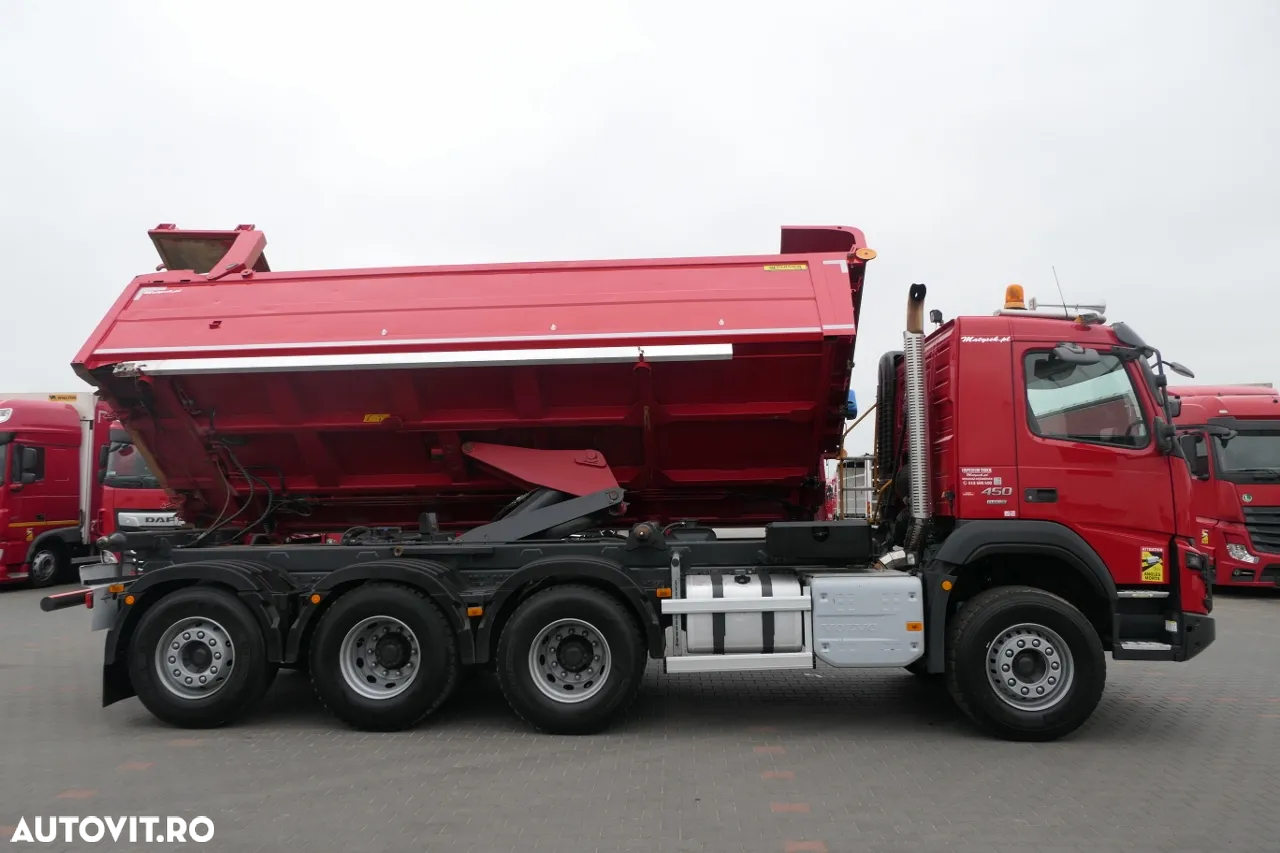 Volvo FMX 450 / 8x4 / 2 PAGINI. CAMION BASCULANTE / TRIDEM / AXIE DE DIRECȚIE LIFTARE / BORDMATIC / HYDROCLAP / 2016 - 11