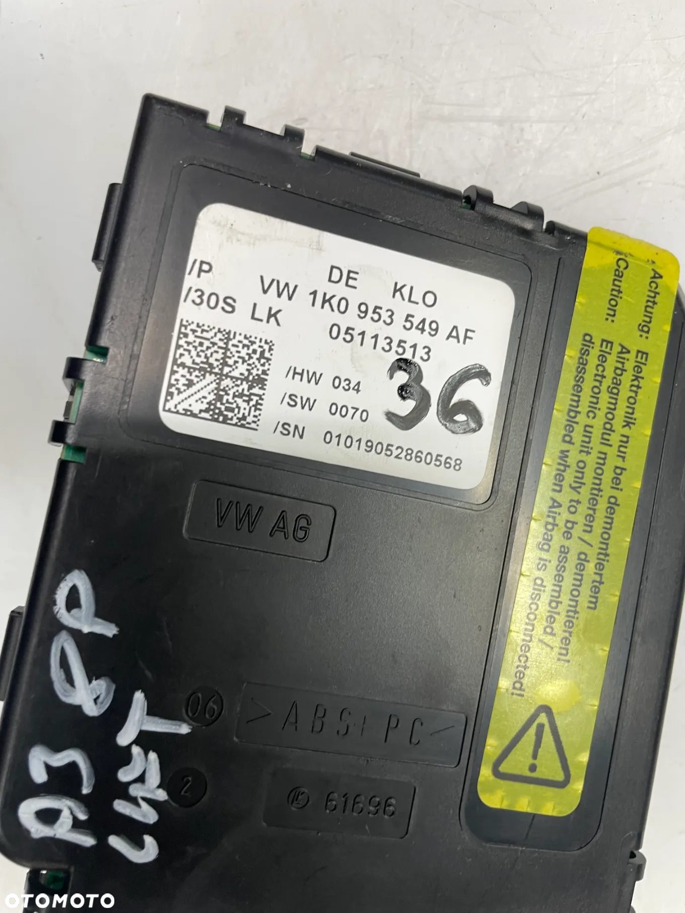 Moduł kąta skrętu vw Golf V Audi A3 8P 1K0953549AF - 2