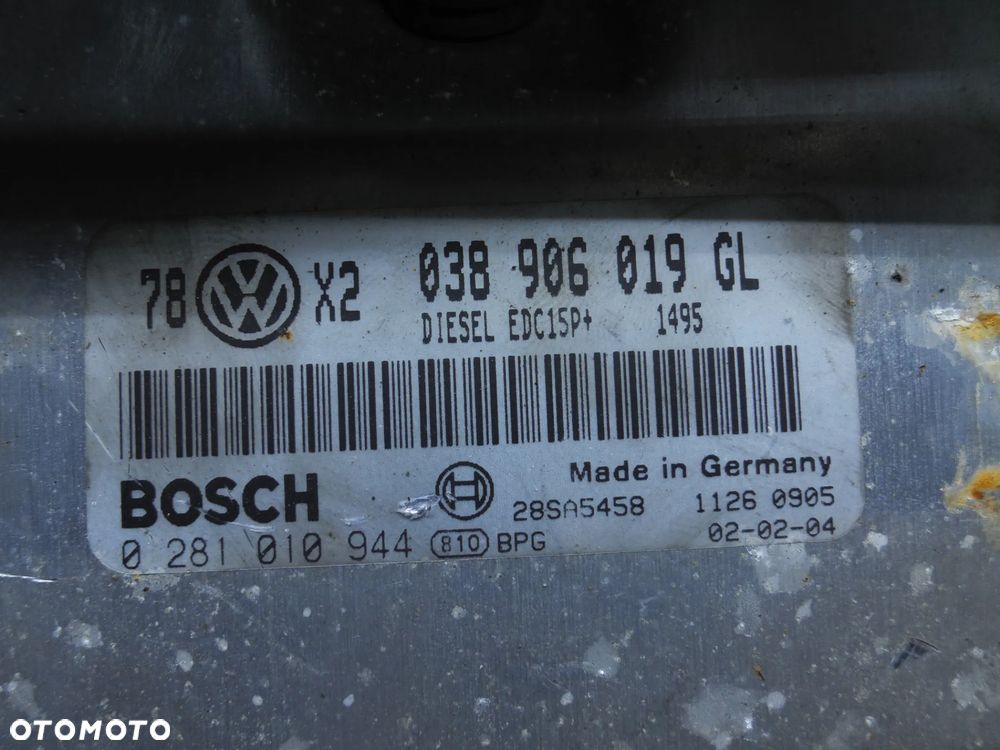 KOMPUTER ZESTAW DO ODPALENIA PASSAT B5 FL 1,9 TDI MANUAL 038906019GL - 4