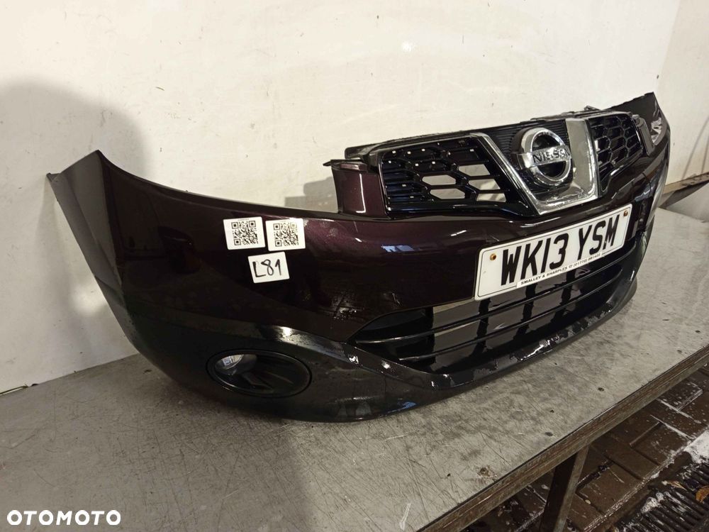 + ZDERZAK PRZÓD PRZEDNI NISSAN QASHQAI 1 I J10 LIFT FL GAB CIEMNY FIOLET HALOGENY - 3