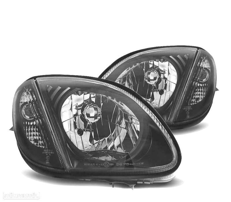 FARÓIS FRONTAIS MERCEDES SLK R170 96-04 FUNDO PRETO - 1