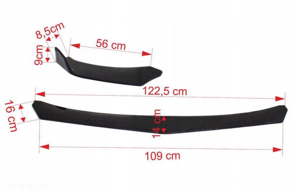 Uniwersalny splitter dokładka przedniego zderzaka - 3
