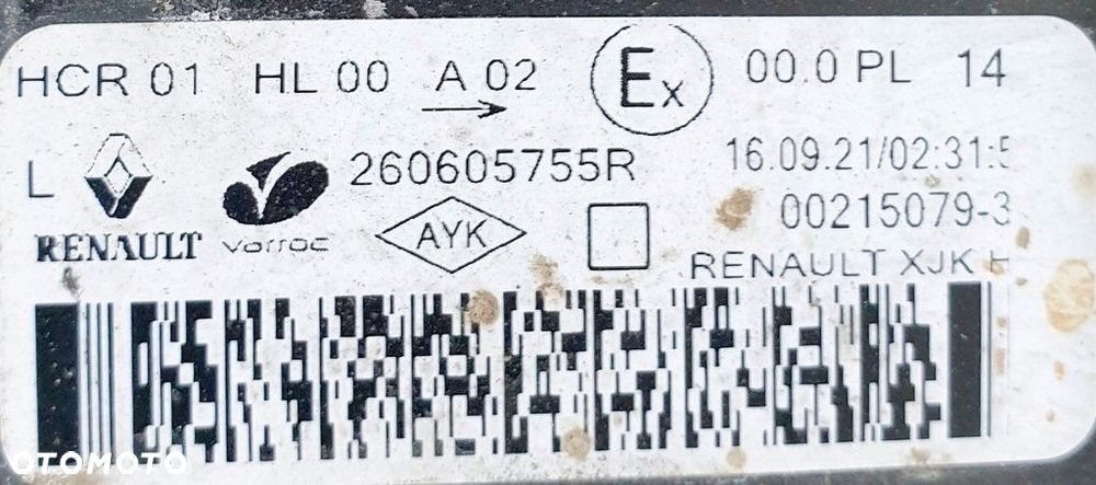 Renault Kangoo Reflektor Lewy 260605755R - 5