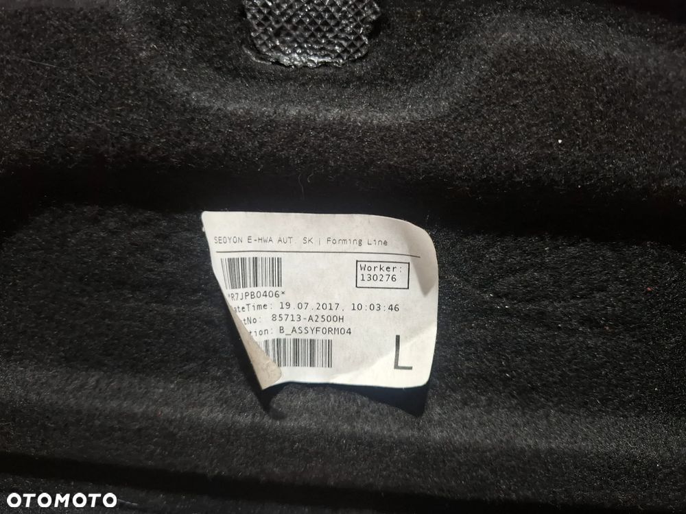 Zaślepka bagażnika bagażnika lewa Kia Ceed II kombi 2017 rok schowek nr 85713A2500H - 2