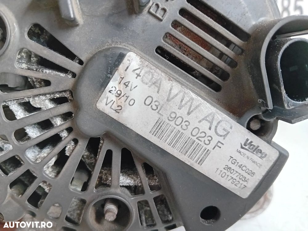 Alternator Vw Golf 6 Skoda Octavia Seat Leon Touran Passat 1.6 Benzina Motor CHG Cod 03L903023F - 6