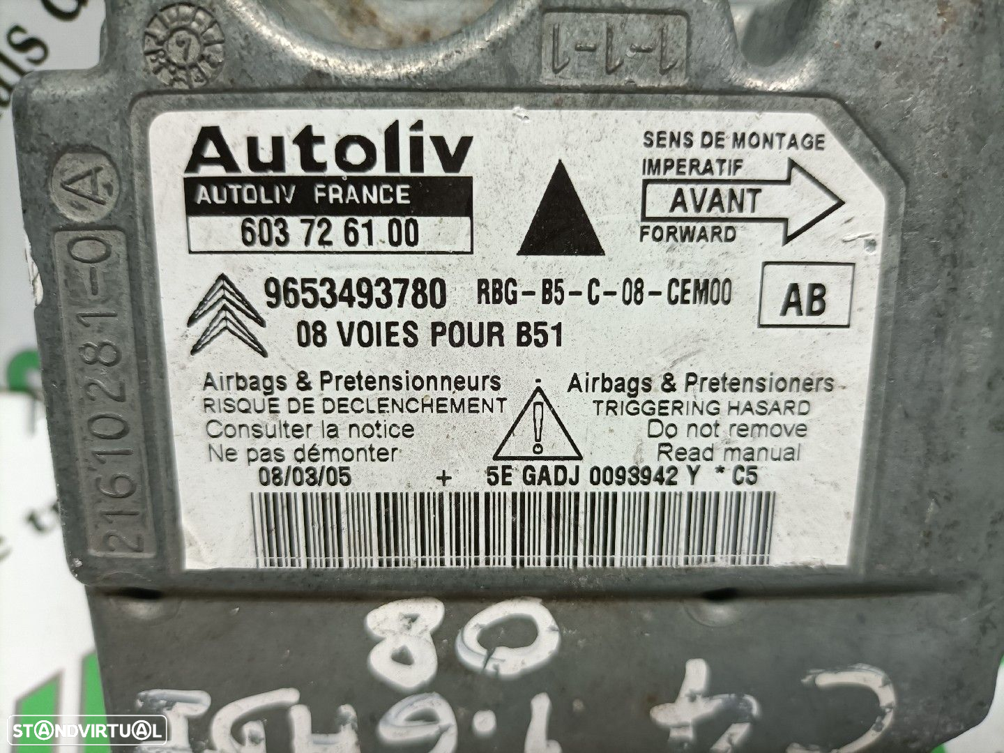 Centralina Airbags Citroën C4 I (Lc_) - 2