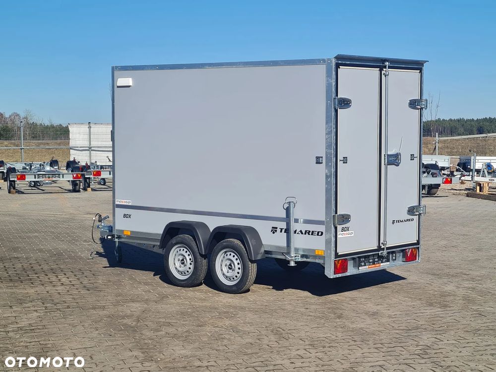TEMARED Dostawa przyczepa kontener, furgon, box 300x150x180cm DMC 750kg, KATEGORIA B, podpory tylne - 11