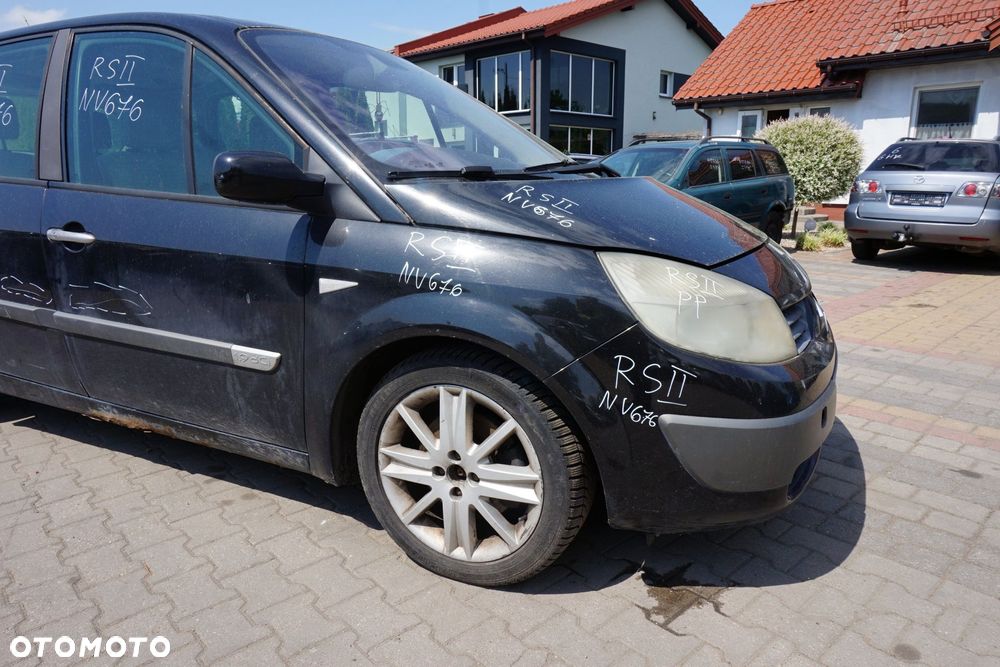 MASKA ZDERZAK BŁOTNIKI LAMPY SCENIC II PH1 NV676  RENAULT 2004-2006 CZARNY PRZÓD KOMPLETNY - 13