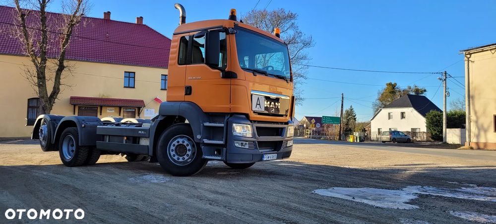 MAN TGS 2011r KRÓTKI ROZSTAW 390cm 3-y OSIOWY rama do zabudowy DMC 26t BECZKA ASENIZACJA - 6