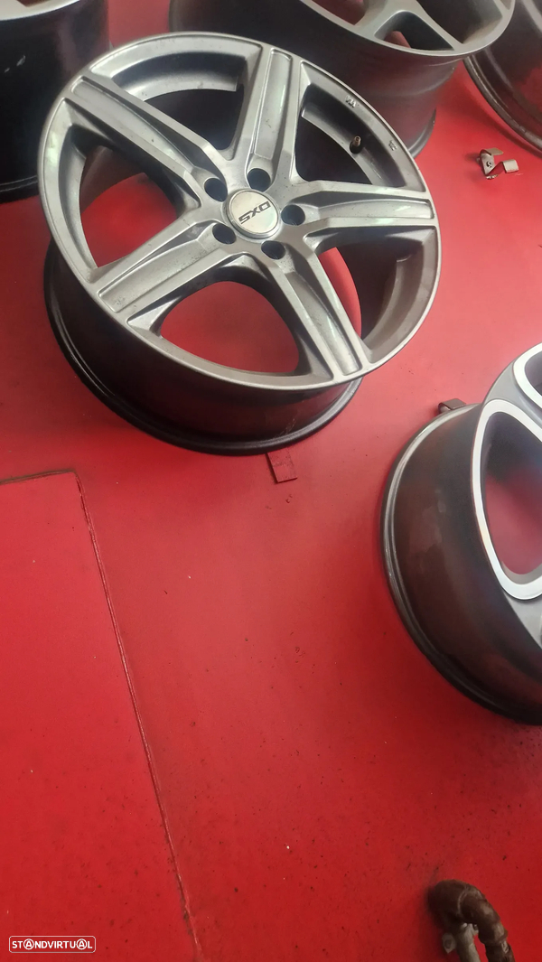 JANTES 17 UNIVERSAIS 5X100 ANTRACITE ( REPARADAS IGUAL A NOVAS) COM PNEUS USADOS