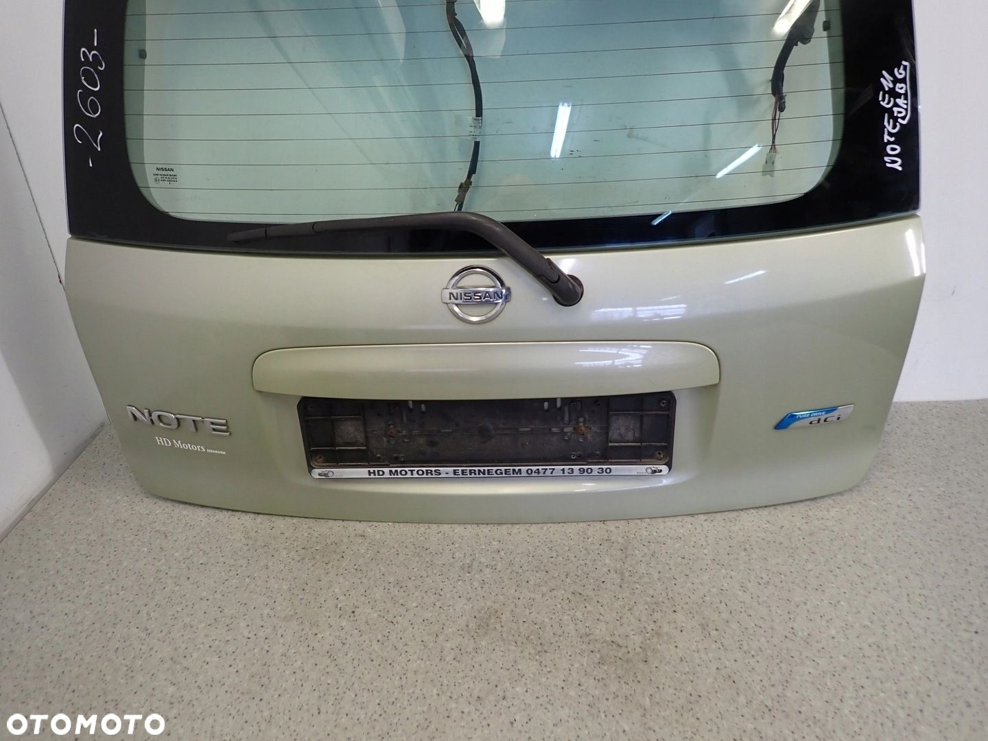 NISSAN NOTE E11 06-12 KLAPA BAGAŻNIKA SZYBA TYLNA JAB - 2