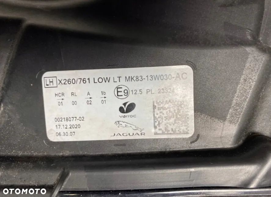 Komplet lamp przednich reflektorów LOW LT Jaguar XF X260 F-PACE X761 - 12