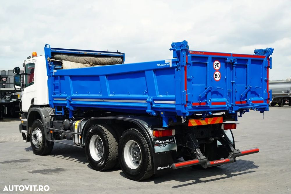 Scania P 380 / 6x4 / WYWROTKA DWU-STRONNA / HYDROBURTA / BOARDMATIC / MANUAL / - 12