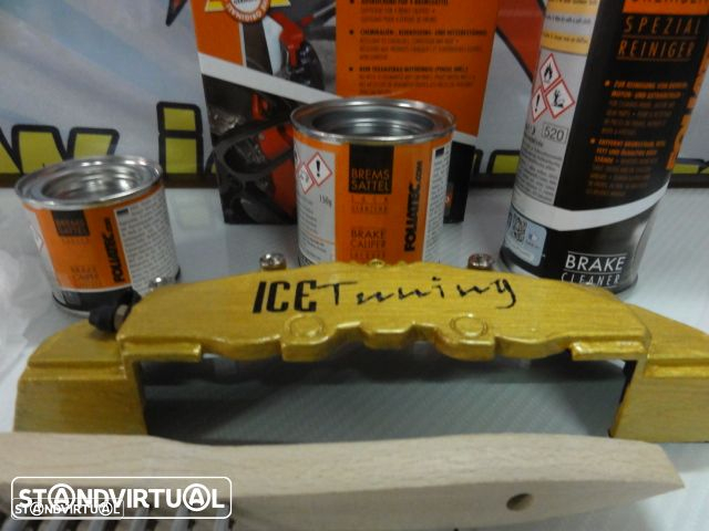 Tinta alta temperatura Foliatec de cor Dourado Metalizado para bombas / pinças de travão, kit 3 c. - 5