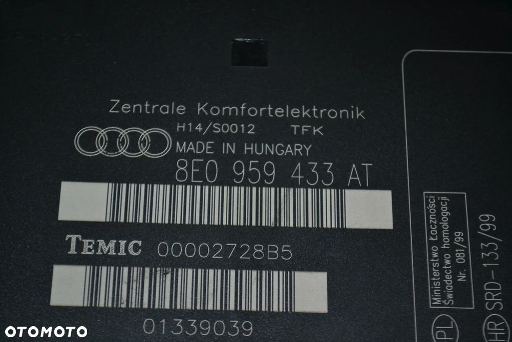 AUDI A4 B7 MODUŁ KOMFORTU 8E0959433AT - 2