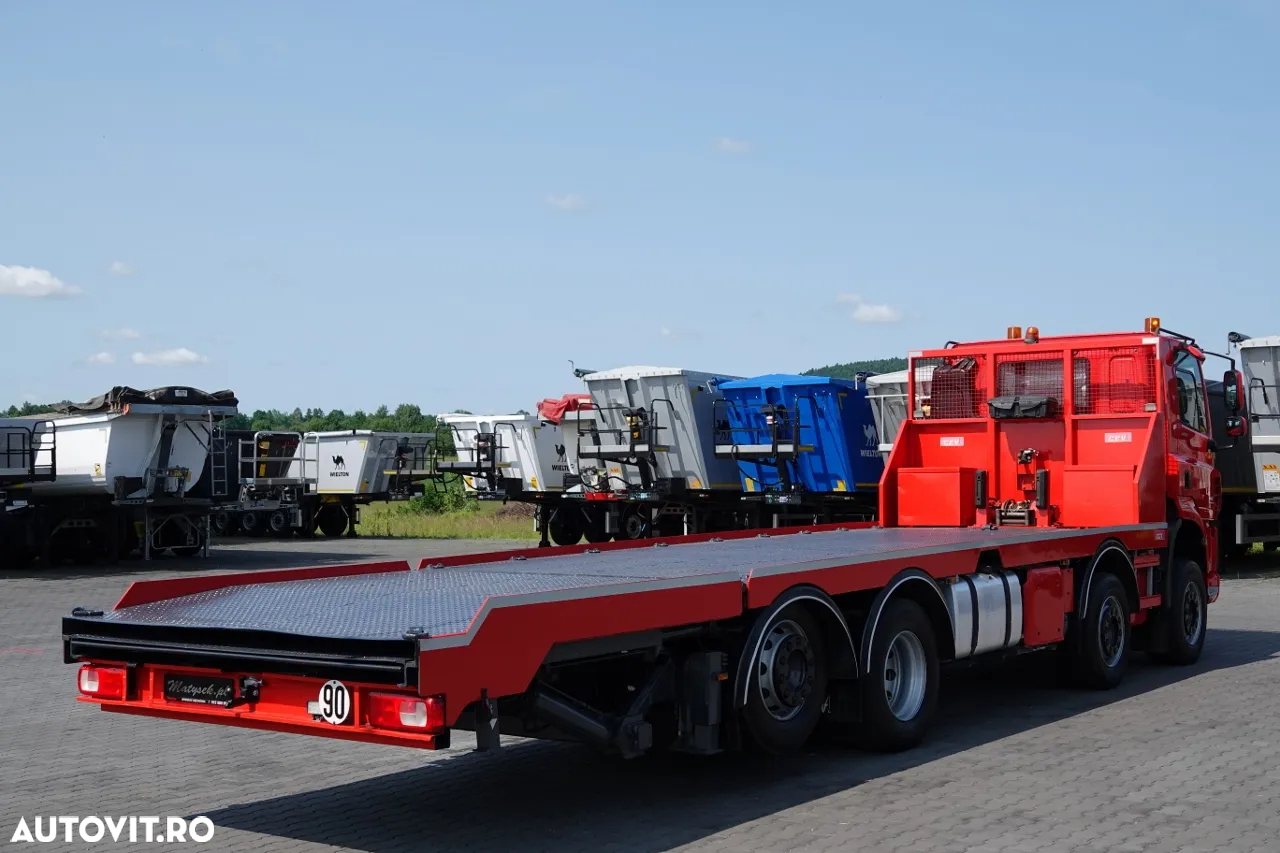 DAF CF 460 / 8x2/  AUTOCAMION / PLATFORMĂ / RAMPE HIDRAULICE / TROLIU / axă directă și liftabilă / EURO 6 - 8