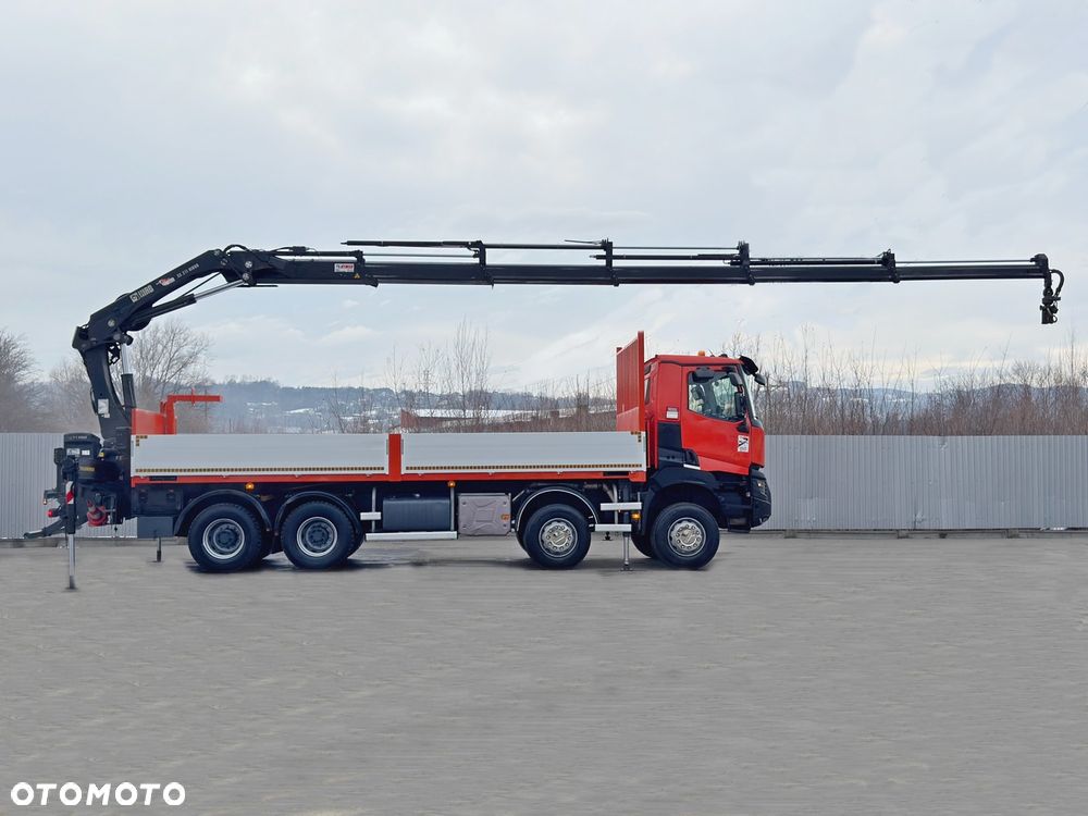 Renault K 430 * SKRZYNIA 7,50 m * HIAB 211 EP - 5 HIDUO + PILOT / 8x4 - 5