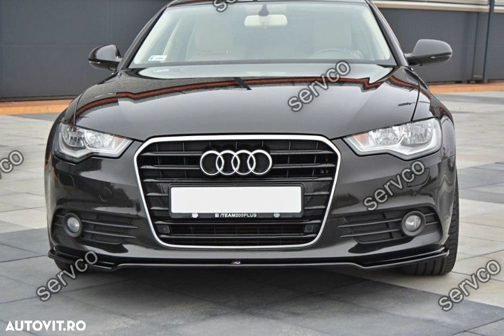Prelungire splitter bara fata Audi A6 C7 4G 2011-2014 v1 Maxton Design - 1