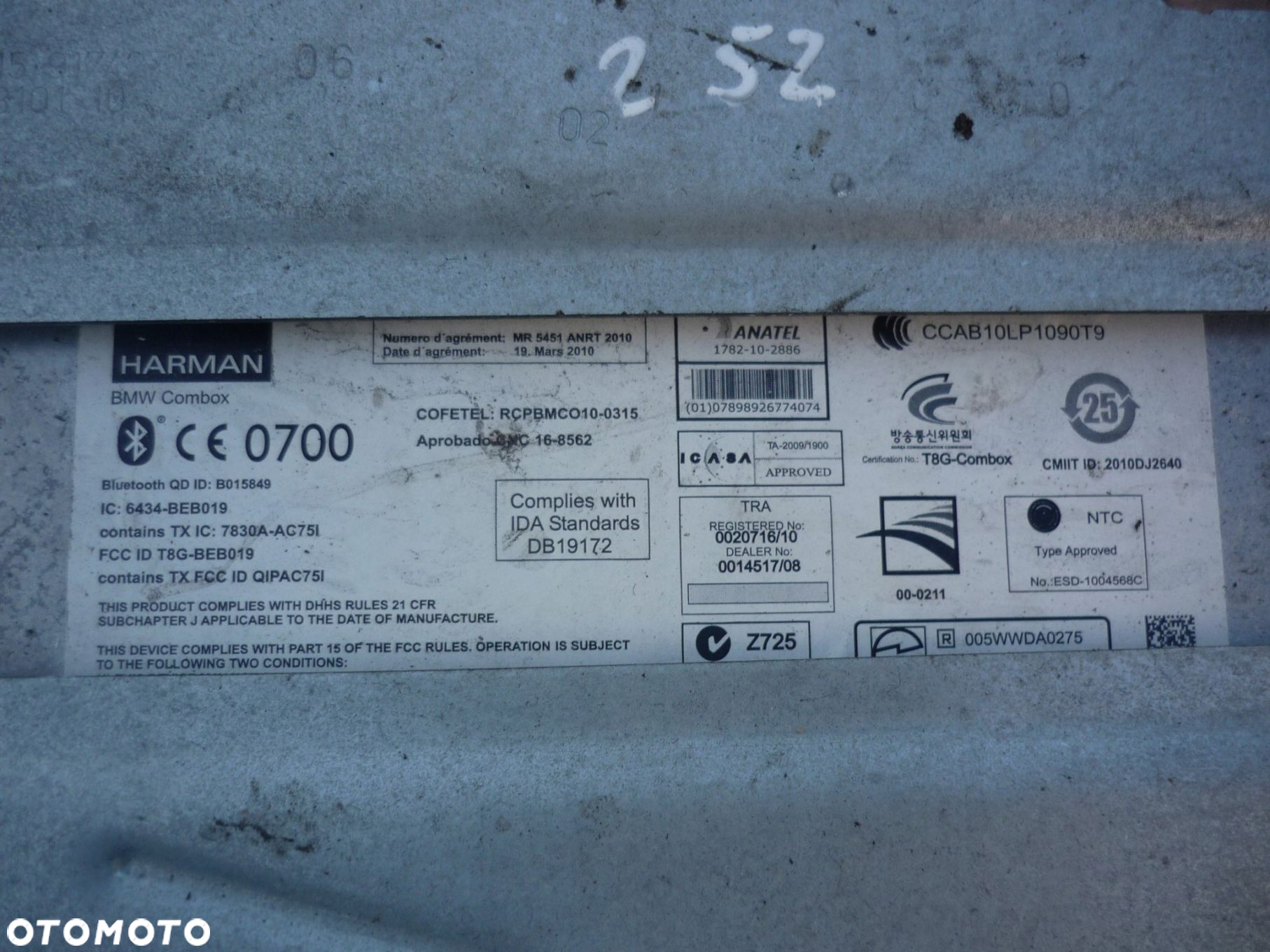 BMW F30 F31 F10 MODUŁ COMBOX GPS BLUETOOTH 9257151 - 4