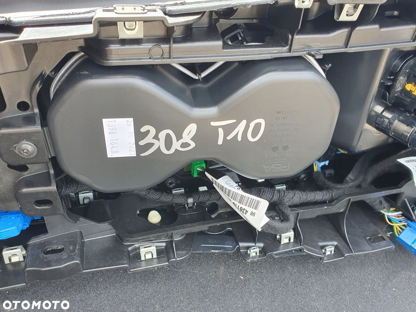 Podłokietnik TUNEL PEUGEOT 308 T10 9835860680 USB RĘCZNY ŁADOWARKA - 2