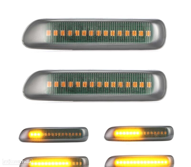 PISCAS LATERAIS DINÂMICAS DE LED BMW E46 FUMADOS - 1