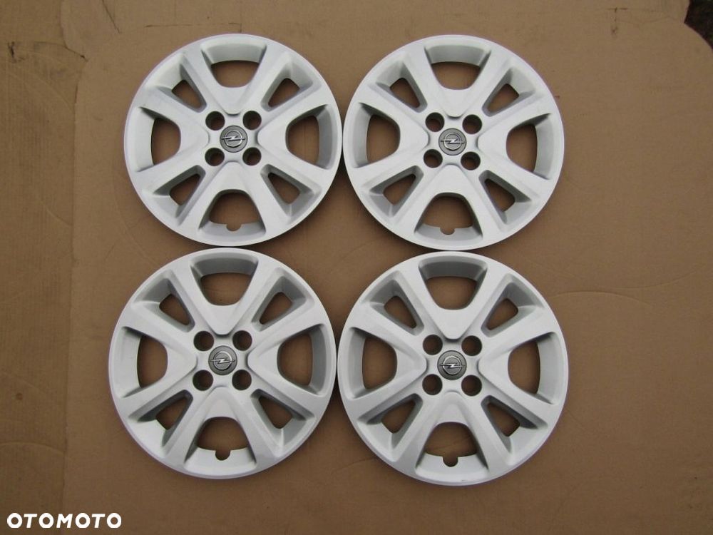 4x Kołpaki Strukturalne 15 Opel Corsa D E Adam Meriva Karl 4x100 - 1