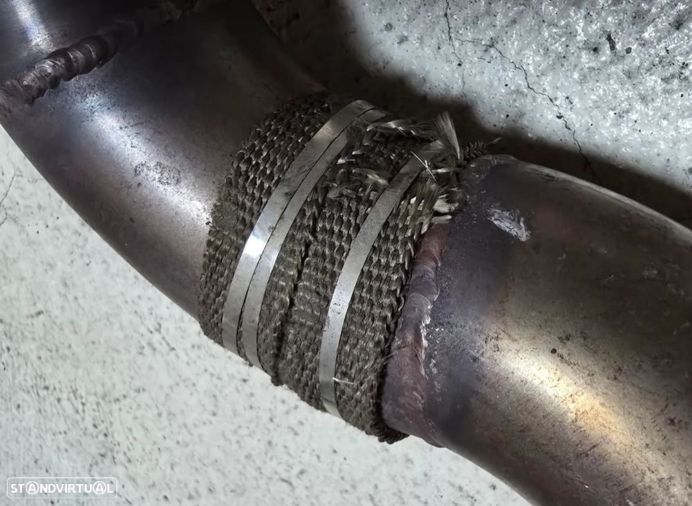 Linha completa escape inox Subaru WRX STI Hatch 08-14 + válvula comando (turbo-back 3) - 10