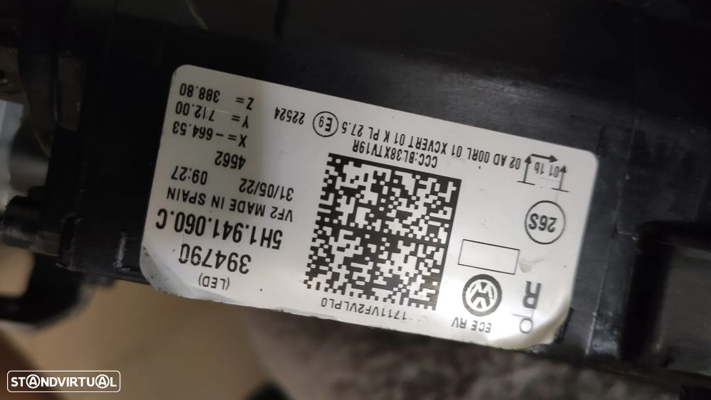 Farol direito Full Led Adaptativ Golf 6 - 5H1941060 C - 3