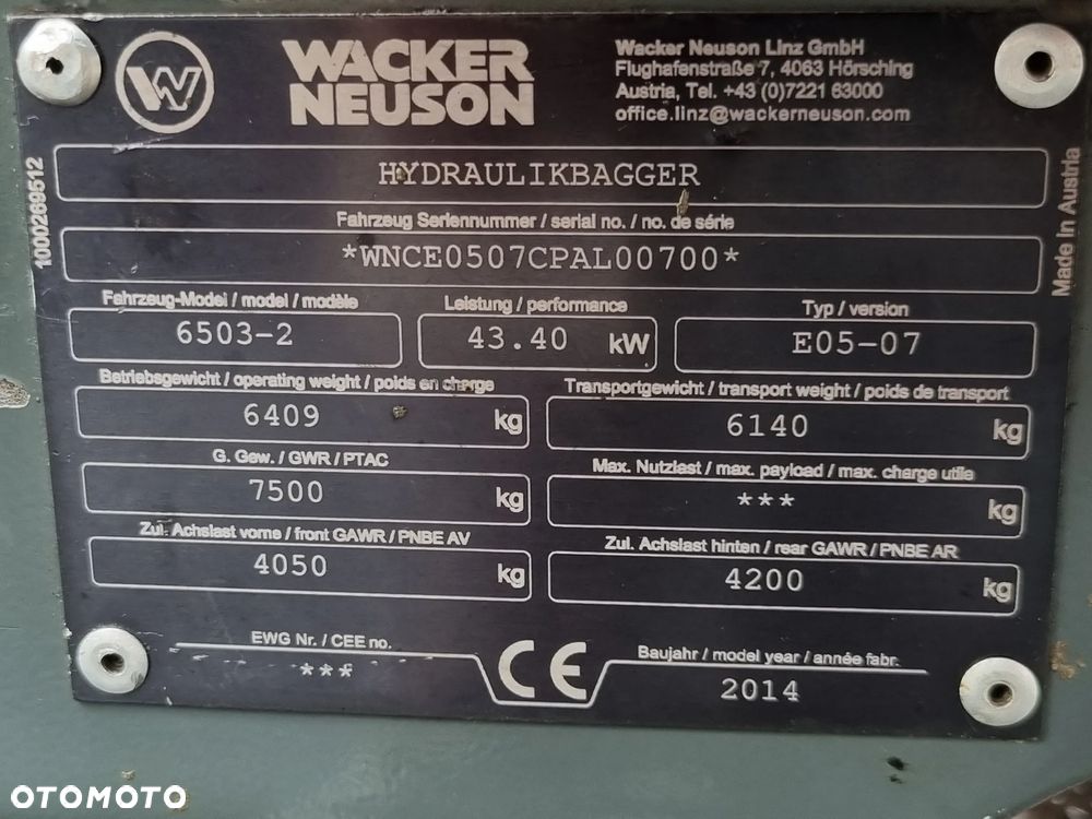 Wacker Neuson 6503-2 wersja7 Koparka kołowa 6,5t Nowe opony tylko 2025mtg jak nowa z Salonu 2015r import Norwegi! - 36
