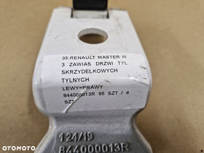 RENAULT MASTER III 3 ZAWIAS DRZWI TYŁ SKRZYDEŁKOWYCH TYLNYCH LEWY= PRAWY 844000013R - 6