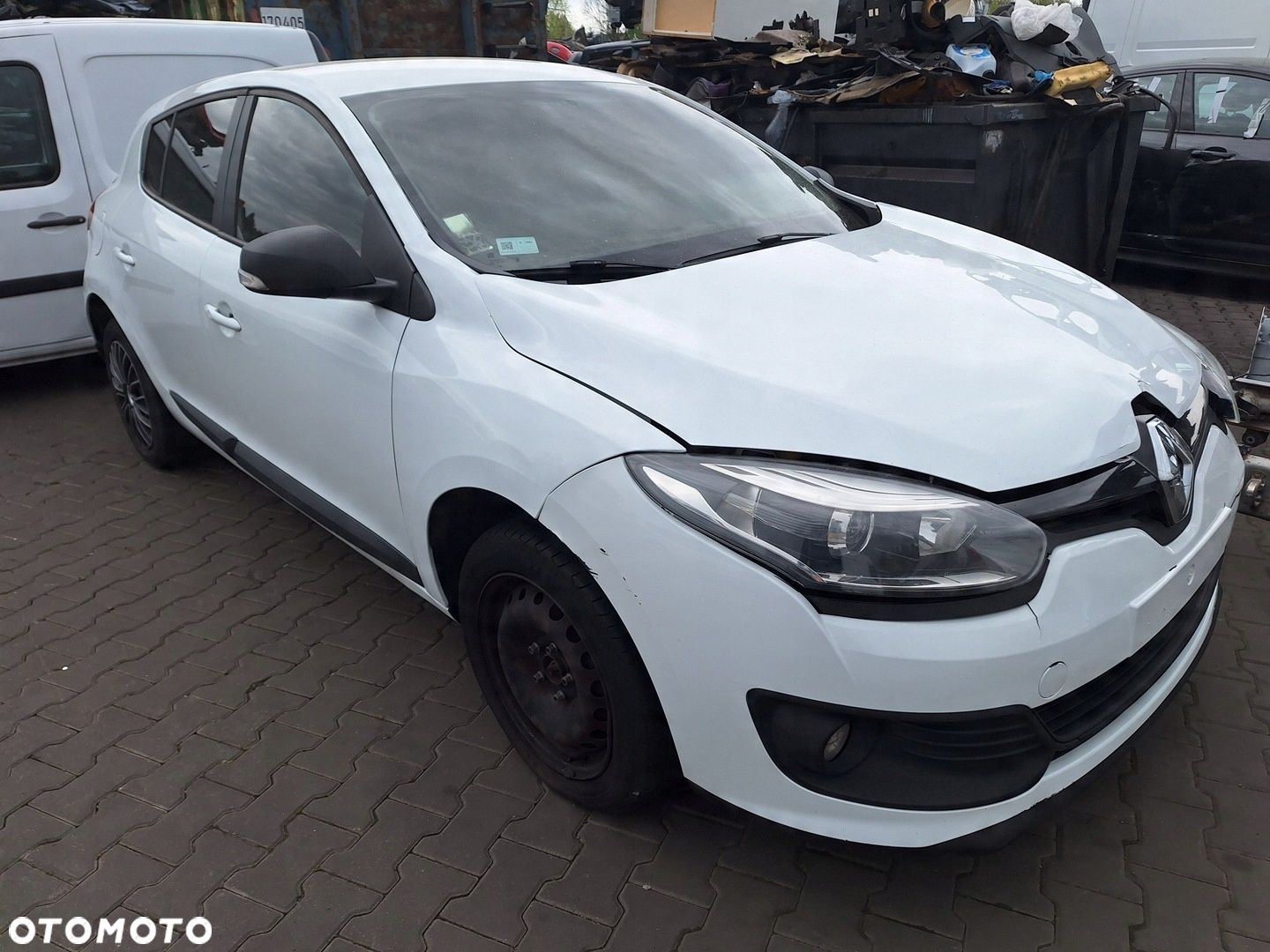 RENAULT MEGANE 3 III LIFT 08-15 BIAŁY BŁOTNIK PRZÓD PRAWY OV369 - 1