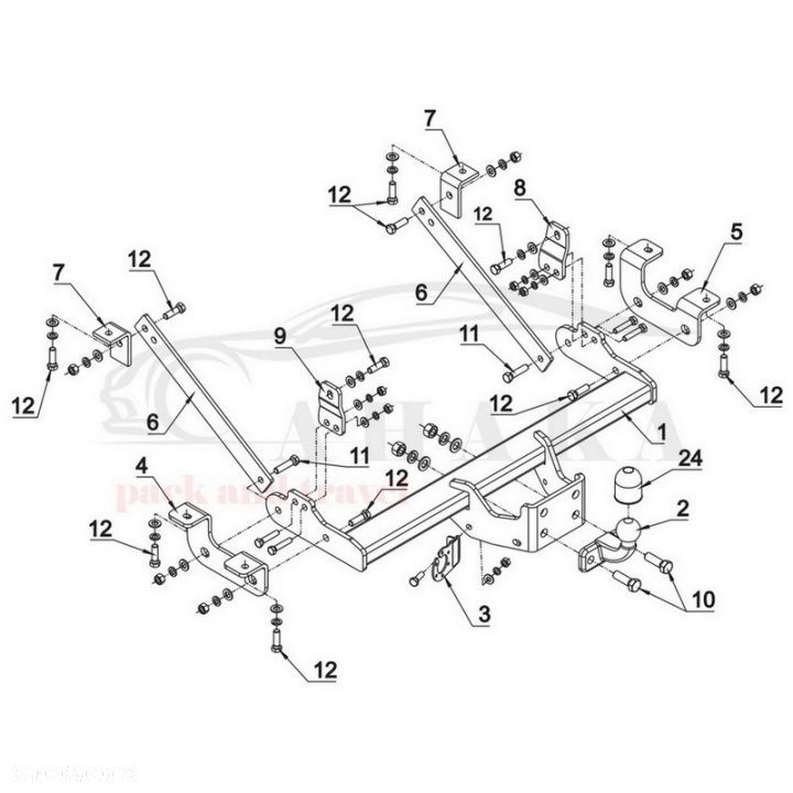 Hak Holowniczy Renault Master Furgon, Bus L2, L3, L4 Maxi 2010-2019 - 3