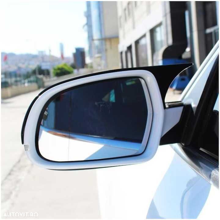 Set Capace Oglinzi Oglinda Batman Audi A4 B8 2009-2015, M Style, Negru Lucios - 7