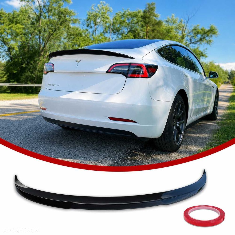 Lotka Spoiler Tylny Tesla Model 3 2017-2020 Czarny połysk