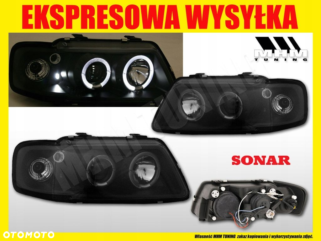 Reflektor Lampa Migaczem kpl Diody Soczewka Clear Black Audi a3 8l 96-99 - 2