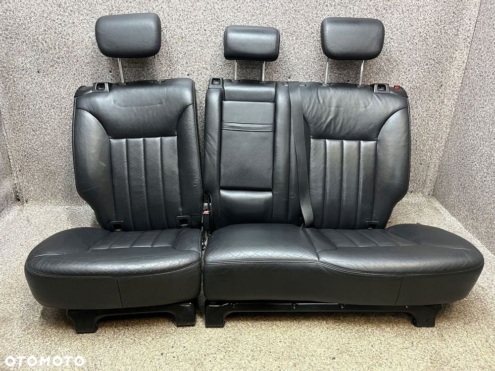 Kanapa podlokietnik tyl skora czarna ISOFIX cupholder Mercedes ML W164 - 2
