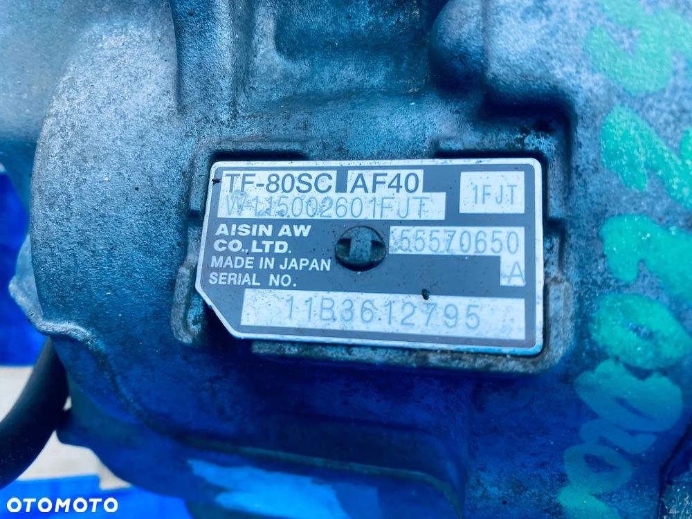 SKRZYNIA BIEGÓW AUTOMATYCZNA AUTOMAT KONWERTER OPEL INSIGNIA A 2.0 CDTI DIESEL ; TF-80SC AF40 55570650A ORYGINAŁ 172TYŚ USZKODZONA - 14