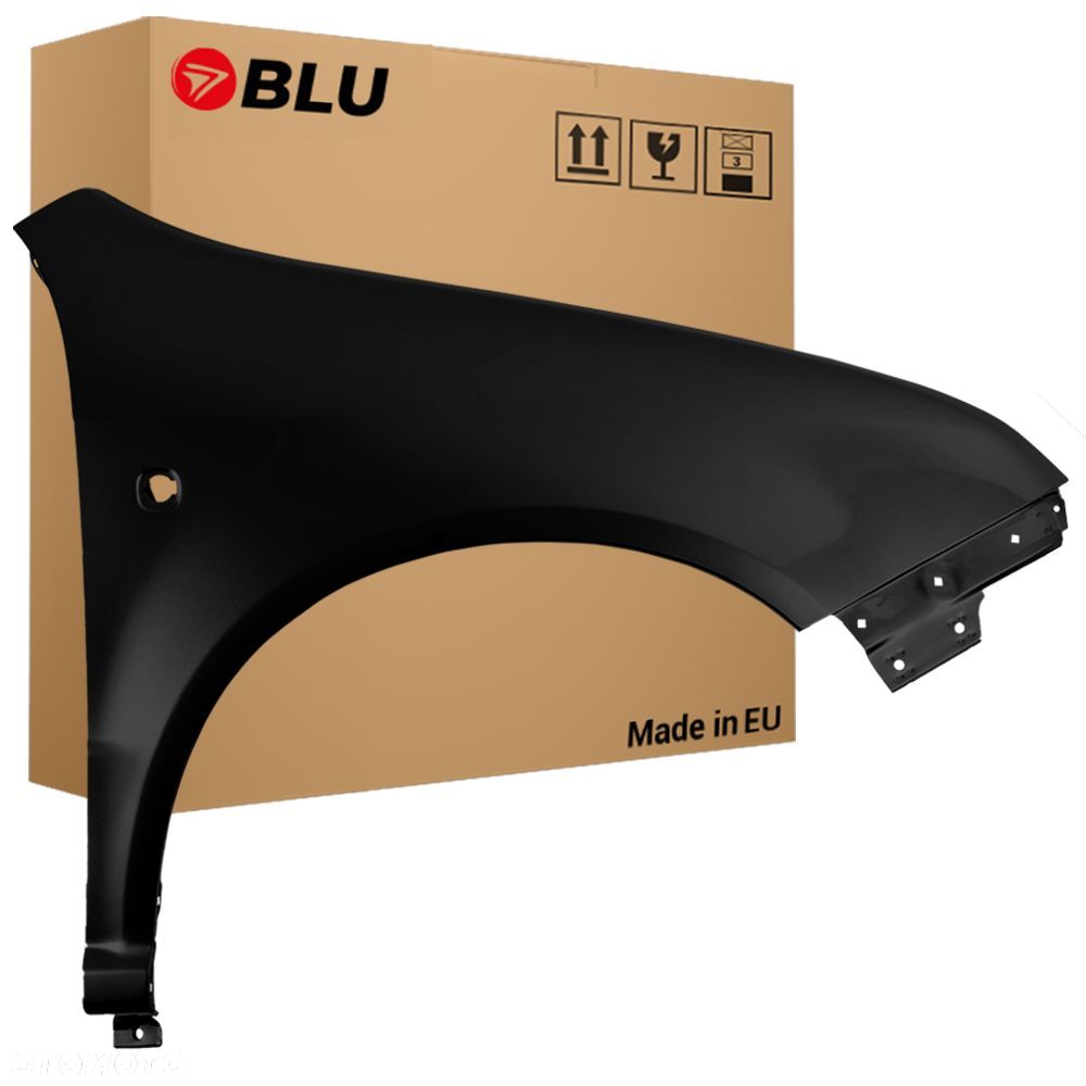 BLU Błotnik SKODA FABIA I 1 6Y 9910 prawy czarny 99-07 przód ocynk SchwarzMagie - 1