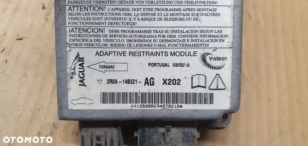 Moduł Sensor Airbag Poduszek Jaguar S-Type 2R8A-14B321-AG - 4