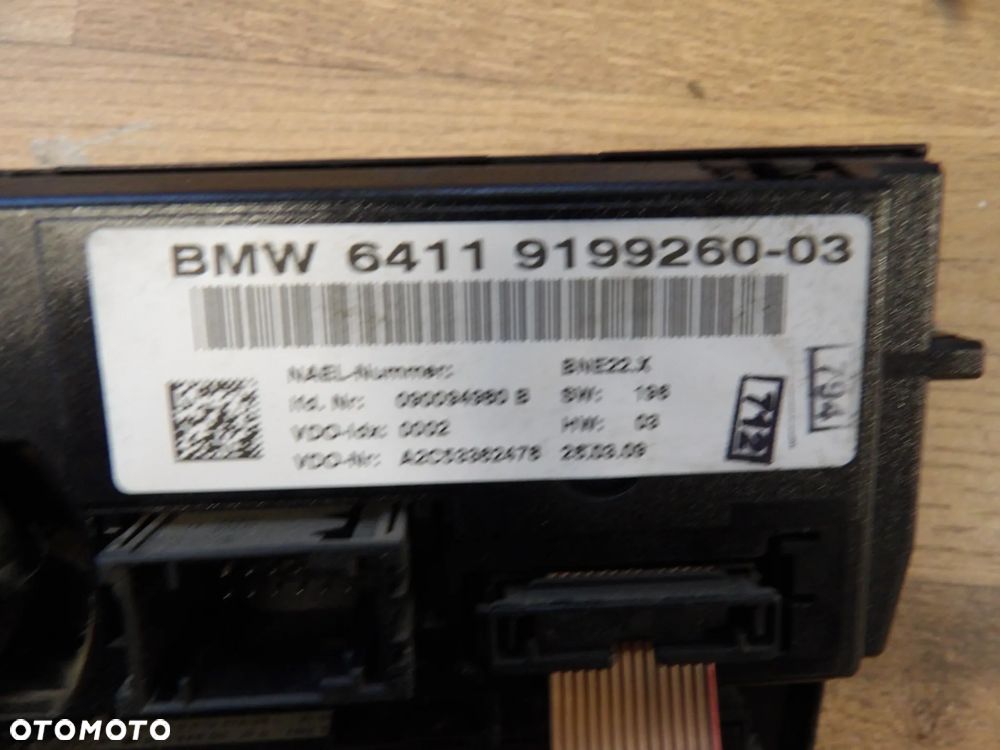 BMW - E87,E90 - PANEL KLIMATYZACJI - 9199260 - 2