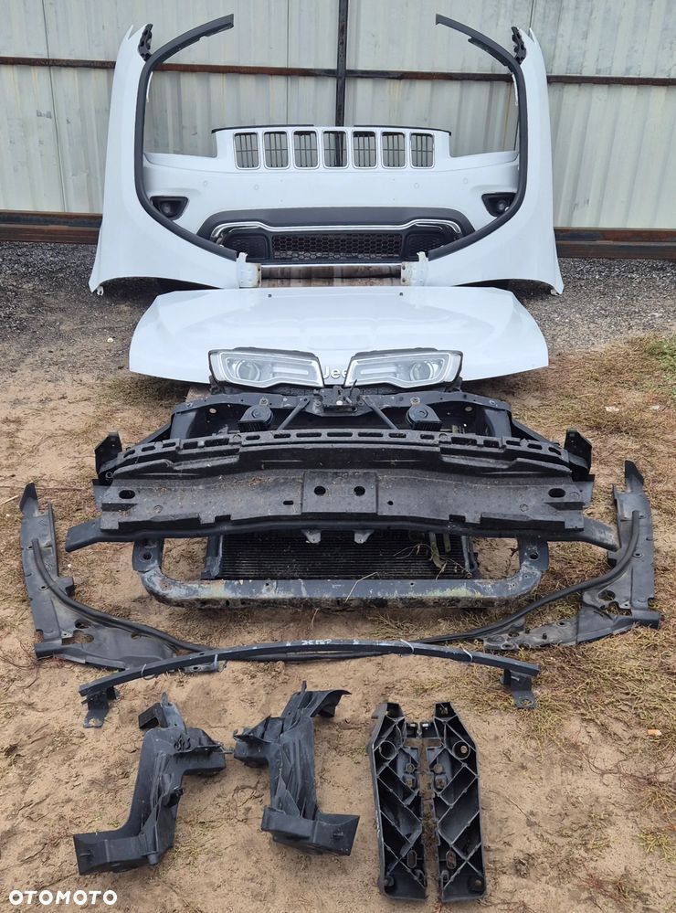 Kompletny Przód Biały PW7 Jeep Grand Cherokee WK2 Lift 2014-2017 Zderzak Wzmocnienie Chłodnice Belka Ślizgi Błotniki Lampy Maska itd - 1