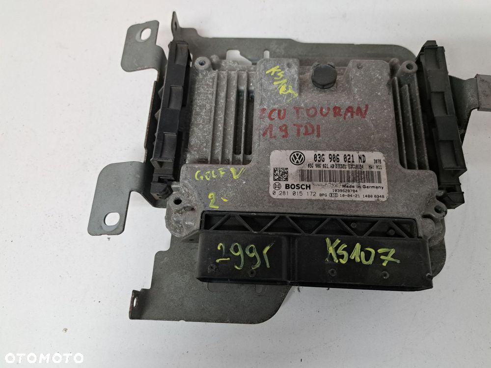 VW TOURAN GOLF KOMPUTER  STEROWNIK  SILNIKA 03G 906 021ND - 1