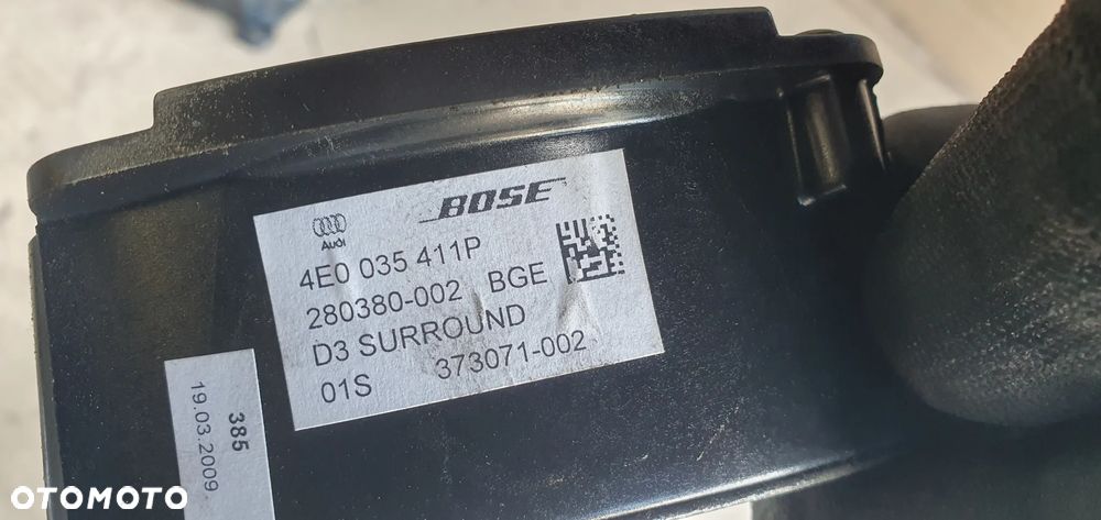 Głośnik deski półki tylnej BOSE Audi A8 D3 4E0035411P - 9