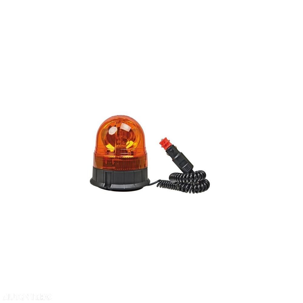 Girofar auto Automax 12V orange cu bec H1 si fixare magnetica, 16x14cm , - 1