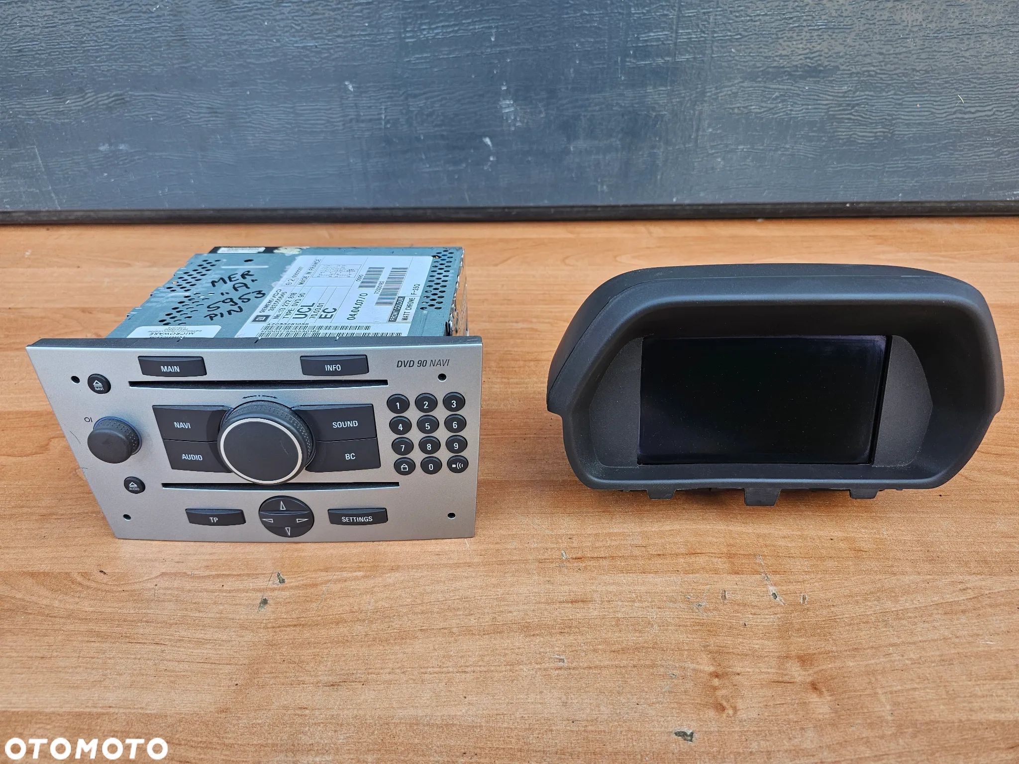 RADIO NAWIGACJA KOLOROWA OPEL MERIVA A DVD 90 NAVI !Z PINEM! - 1