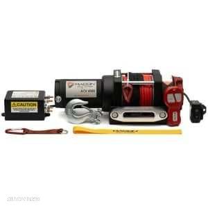 Troliu electric Atv Macon 4500lbs (2041KG) 12V cablu sintetic 14m - 2