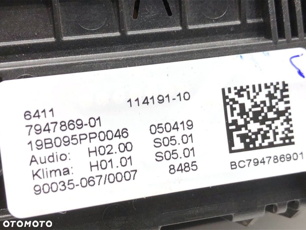 PANEL STEROWANIA NAWIEWU  BMW 5 (G30, F90) 2016 - 2022 530 e Plug-in-Hybrid 135 kW [184 KM] Hybryda - 7