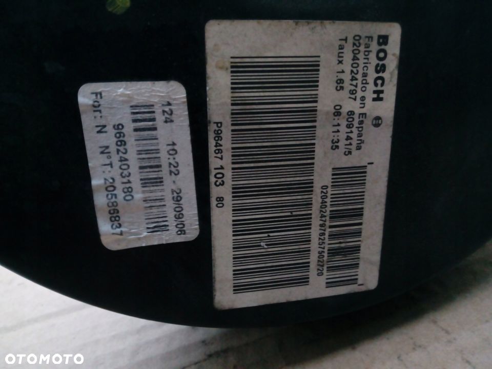 Citroen C5 I 1.8 2.0 serwo hamulcowe 9662403180 9646709980 9646710380 - 4